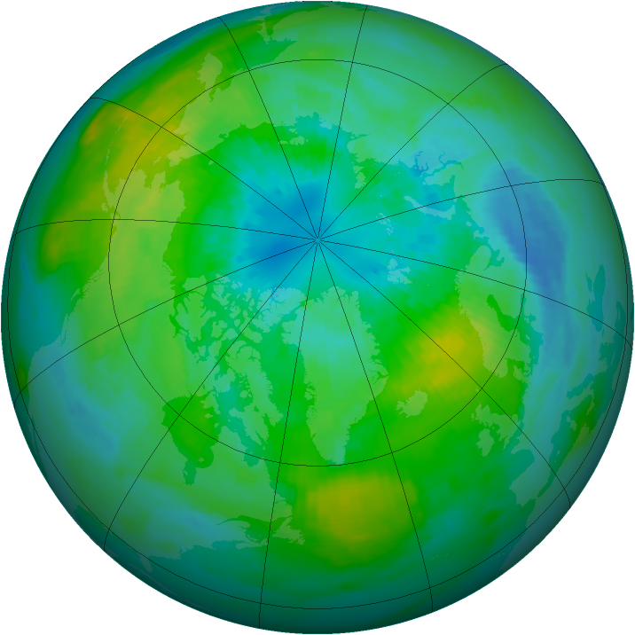 Arctic ozone map for 28 September 1979